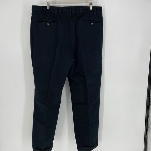 JOS. A BANK pleated front cotton chino trouser pants black size 40 x 30 men's - Picture 3 of 7